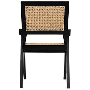 Noir Furniture Jude Chair w/Caning, Black-Noir Furniture-Blue Hand Home