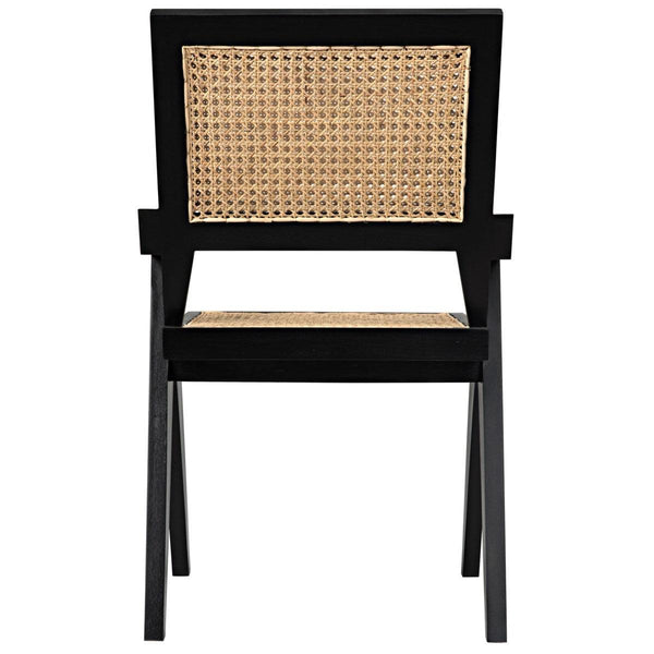 Noir Furniture Jude Chair w/Caning, Black-Noir Furniture-Blue Hand Home