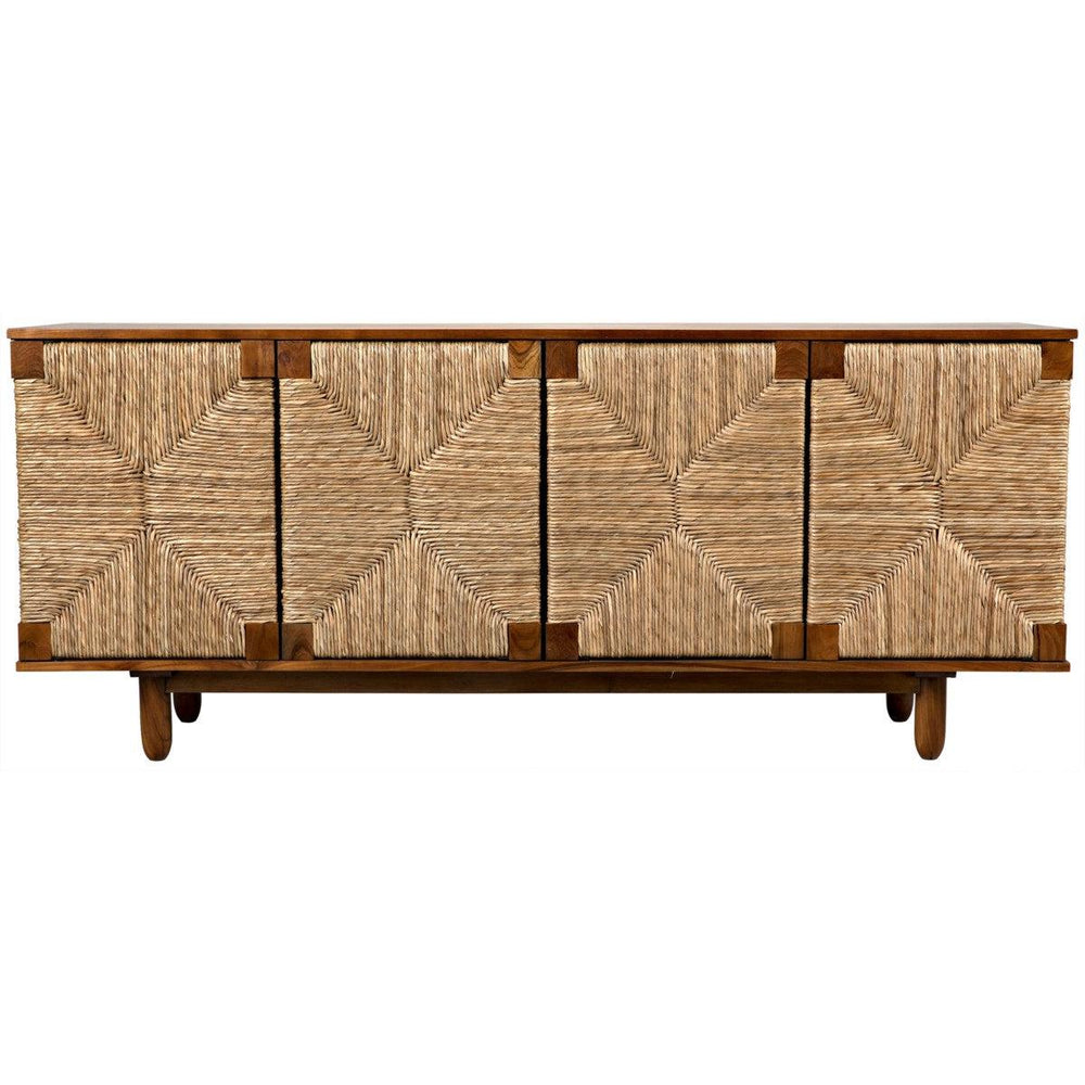Noir Brook 4 Door Sideboard, Teak-Noir Furniture-Blue Hand Home
