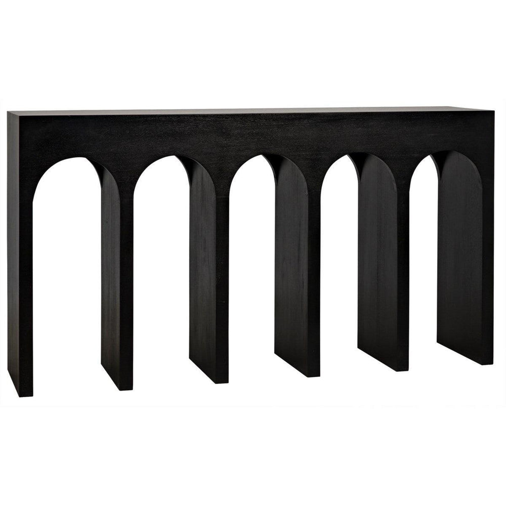 Noir Furniture Bridge Console, Hand Rubbed Black-Noir Furniture-Blue Hand Home