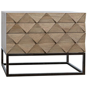 Noir Furniture Draco Sideboard with Metal Stand, Washed Walnut-Noir Furniture-Blue Hand Home