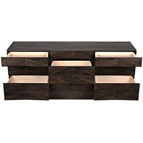 Noir Furniture Drake Sideboard, Ebony Walnut-Noir Furniture-Blue Hand Home