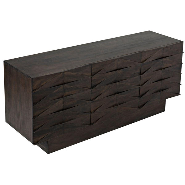 Noir Furniture Drake Sideboard, Ebony Walnut-Noir Furniture-Blue Hand Home