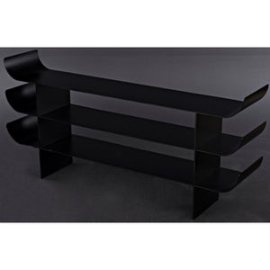 Noir Kyoto Console, Black Metal-Noir Furniture-Blue Hand Home