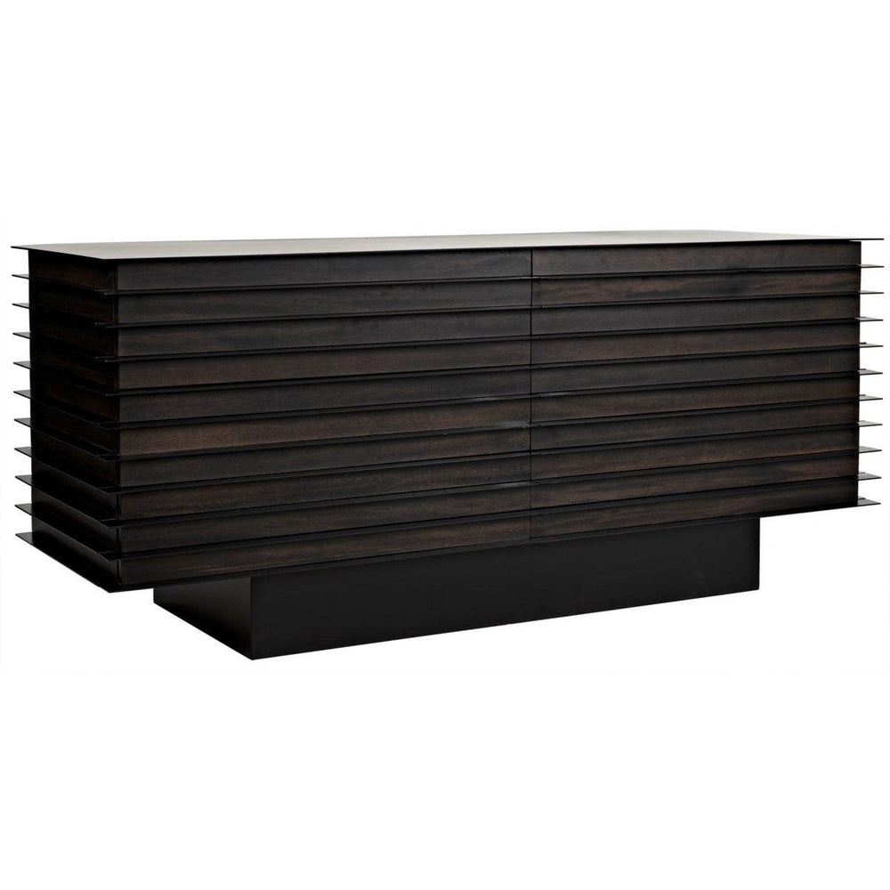 Noir Elevation Sideboard, Ebony Walnut w/Metal-Noir Furniture-Blue Hand Home