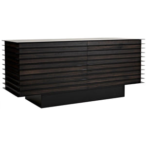 Noir Elevation Sideboard, Ebony Walnut w/Metal-Noir Furniture-Blue Hand Home