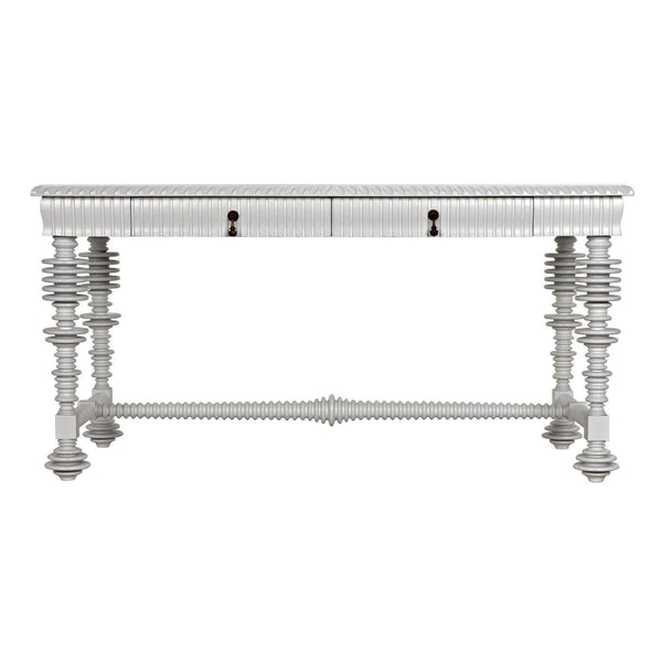 Portuguese Desk, Small, Solid White-Noir Furniture-Blue Hand Home