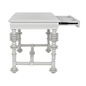 Portuguese Desk, Small, Solid White-Noir Furniture-Blue Hand Home