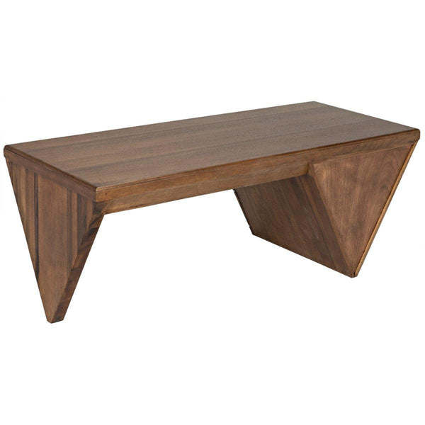 Noir Furniture Tetramo Desk, Dark Walnut-Noir Furniture-Blue Hand Home