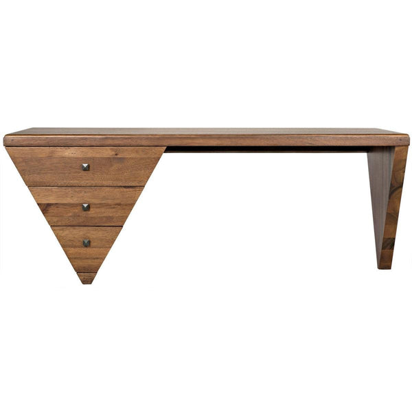 Noir Furniture Tetramo Desk, Dark Walnut-Noir Furniture-Blue Hand Home