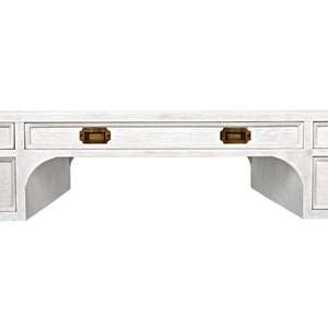 Noir Africa Desk, White Wash-Noir Furniture-Blue Hand Home