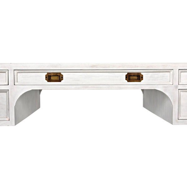 Noir Africa Desk, White Wash-Noir Furniture-Blue Hand Home
