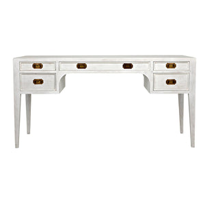 Noir Africa Desk, White Wash-Noir Furniture-Blue Hand Home