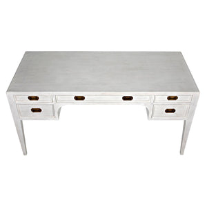 Noir Africa Desk, White Wash-Noir Furniture-Blue Hand Home