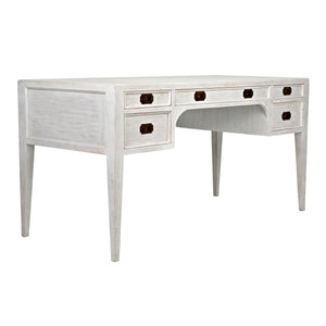Noir Africa Desk, White Wash-Noir Furniture-Blue Hand Home