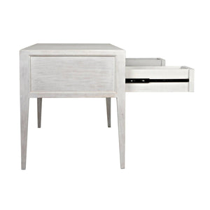 Noir Africa Desk, White Wash-Noir Furniture-Blue Hand Home