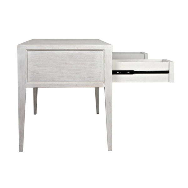 Noir Africa Desk, White Wash-Noir Furniture-Blue Hand Home