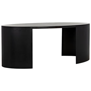 Noir Marigold Desk, Ebony Walnut with Black Steel-Noir Furniture-Blue Hand Home