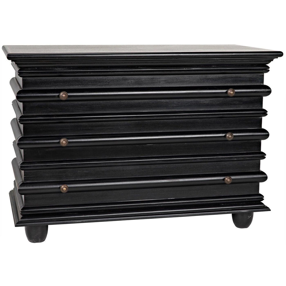 Ascona Small Chest, Hand Rubbed Black-Noir Furniture-Blue Hand Home