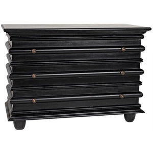 Ascona Small Chest, Hand Rubbed Black-Noir Furniture-Blue Hand Home