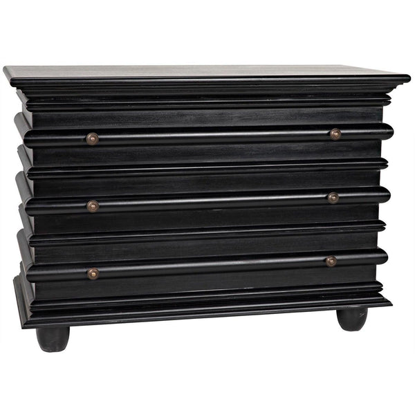 Ascona Small Chest, Hand Rubbed Black-Noir Furniture-Blue Hand Home
