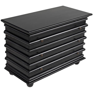 Ascona Small Chest, Hand Rubbed Black-Noir Furniture-Blue Hand Home