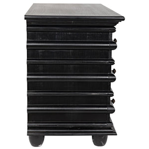 Ascona Small Chest, Hand Rubbed Black-Noir Furniture-Blue Hand Home