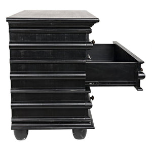 Ascona Small Chest, Hand Rubbed Black-Noir Furniture-Blue Hand Home