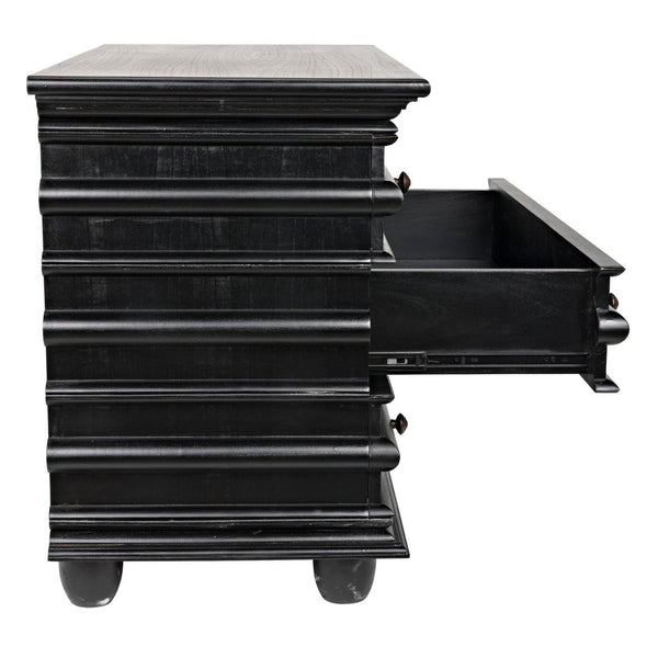 Ascona Small Chest, Hand Rubbed Black-Noir Furniture-Blue Hand Home