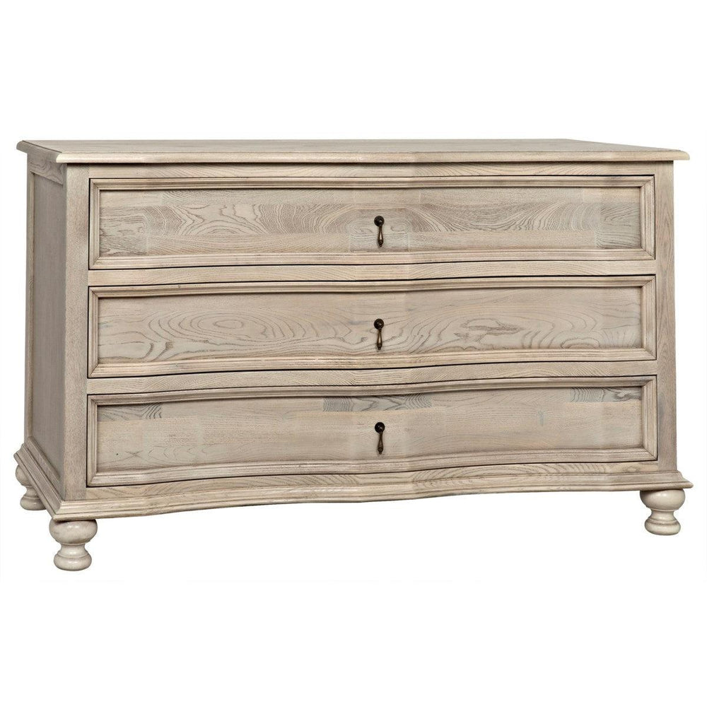 Noir Curved Front 3 Drawer Chest-Noir Furniture-Blue Hand Home