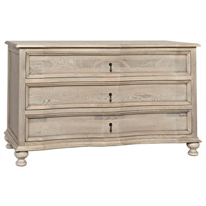 Noir Curved Front 3 Drawer Chest-Noir Furniture-Blue Hand Home