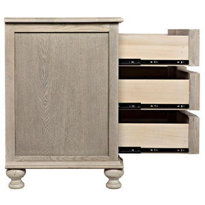 Noir Curved Front 3 Drawer Chest-Noir Furniture-Blue Hand Home