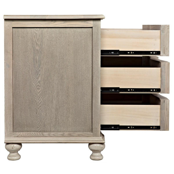 Noir Curved Front 3 Drawer Chest-Noir Furniture-Blue Hand Home