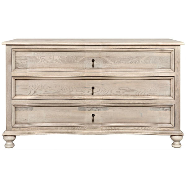 Noir Curved Front 3 Drawer Chest-Noir Furniture-Blue Hand Home