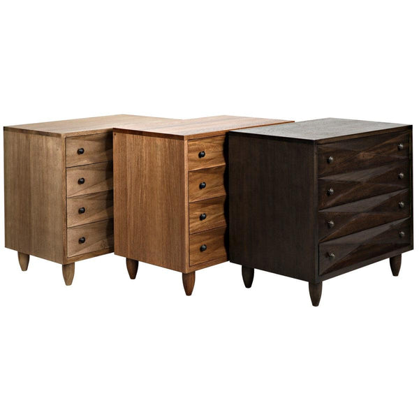 Noir Furniture Diamond Chest, Ebony Walnut-Noir Furniture-Blue Hand Home