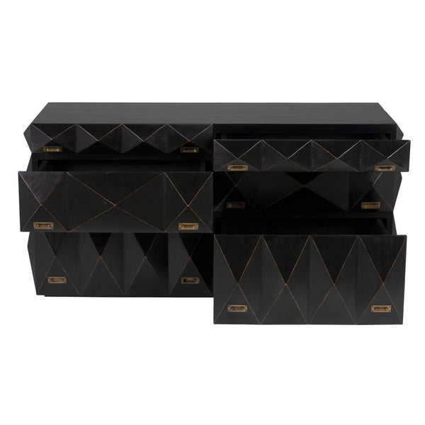 Allegra Dresser, Hand Rubbed Black-Noir Furniture-Blue Hand Home
