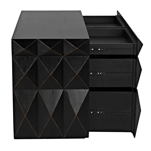 Allegra Dresser, Hand Rubbed Black-Noir Furniture-Blue Hand Home
