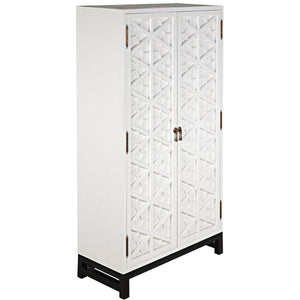 Noir Furniture Small Maharadscha Hutch, Solid White-Noir Furniture-Blue Hand Home