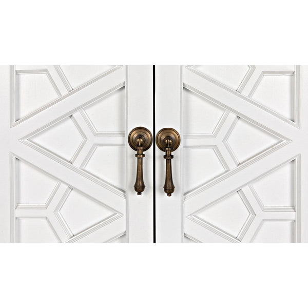 Noir Furniture Small Maharadscha Hutch, Solid White-Noir Furniture-Blue Hand Home