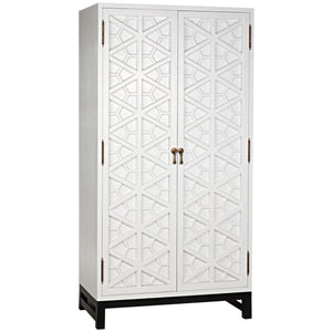 Noir Furniture Small Maharadscha Hutch, Solid White-Noir Furniture-Blue Hand Home