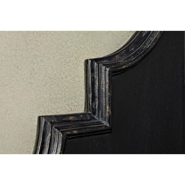 Noir Good Luck Mirror Black with Gold Trim-Noir Furniture-Blue Hand Home