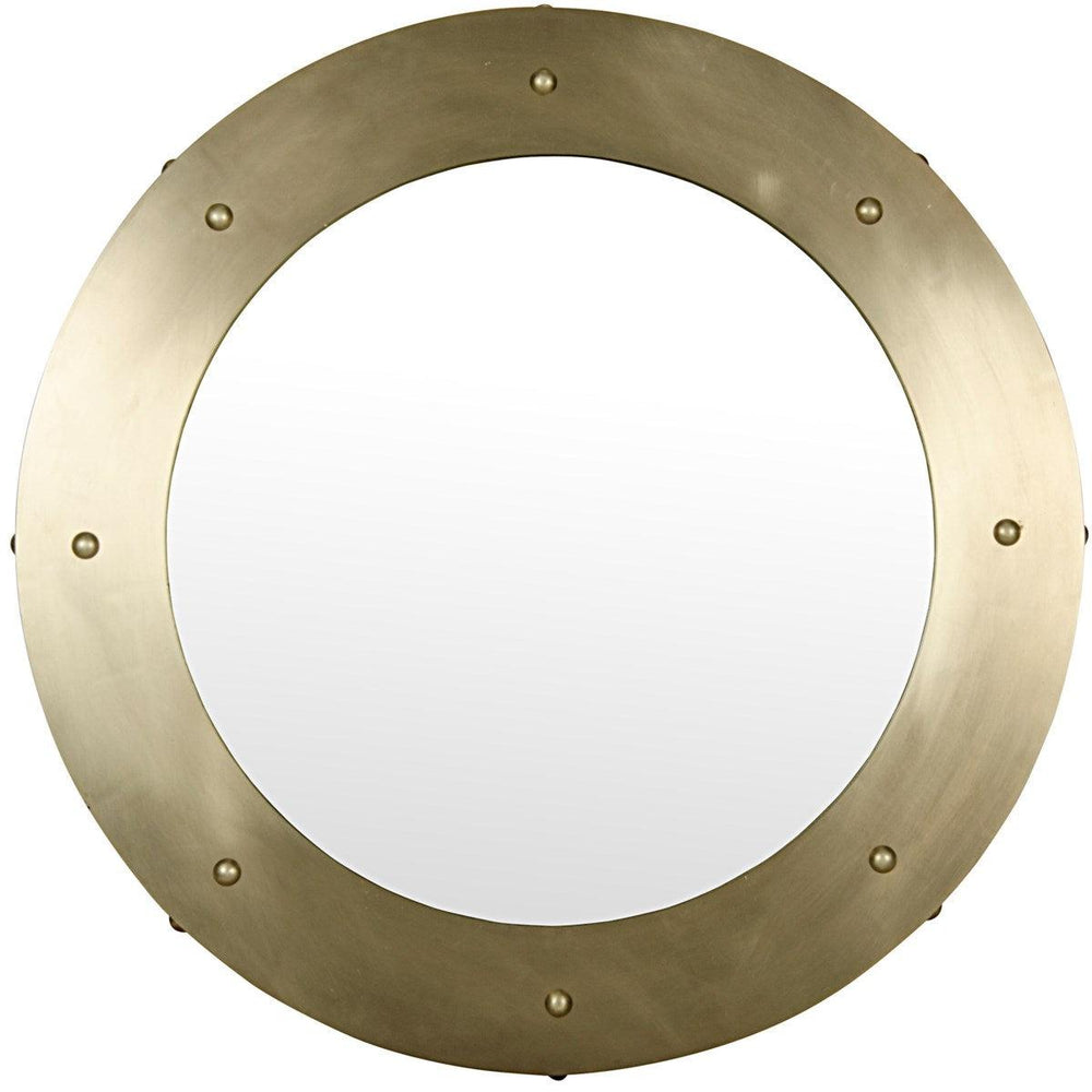 Noir Furniture Clay Mirror, Large, Antique Brass-Noir Furniture-Blue Hand Home