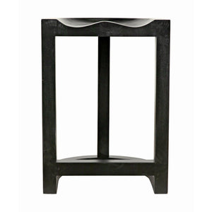 Noir Saddle Counter Stool, Hand Rubbed Black-Noir Furniture-Blue Hand Home
