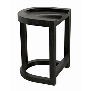 Noir Saddle Counter Stool, Hand Rubbed Black-Noir Furniture-Blue Hand Home