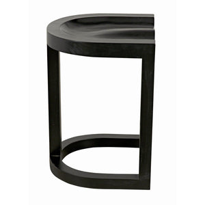 Noir Saddle Counter Stool, Hand Rubbed Black-Noir Furniture-Blue Hand Home