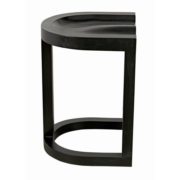 Noir Saddle Counter Stool, Hand Rubbed Black-Noir Furniture-Blue Hand Home