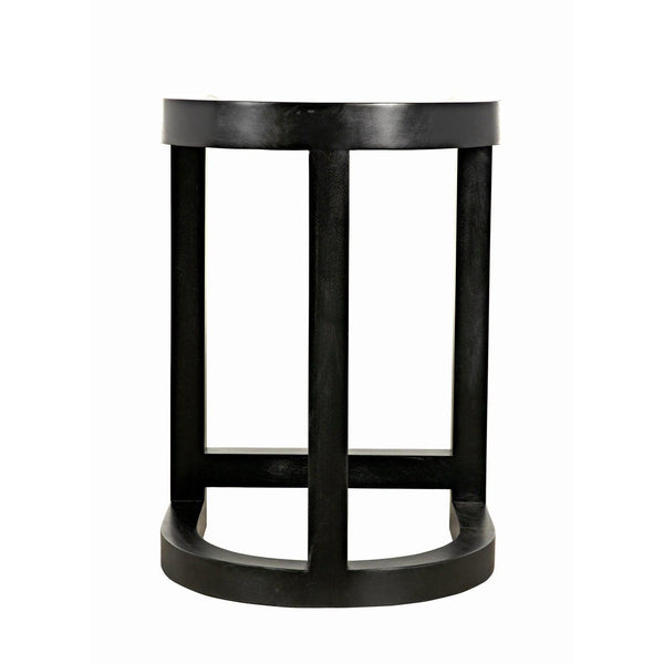 Noir Saddle Counter Stool, Hand Rubbed Black-Noir Furniture-Blue Hand Home