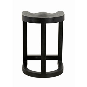 Noir Saddle Counter Stool, Hand Rubbed Black-Noir Furniture-Blue Hand Home