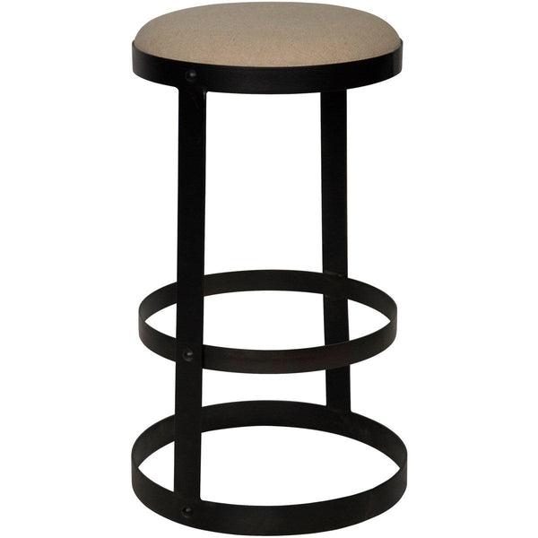 Noir Furniture Dior Bar Stool, Black Steel-Noir Furniture-Blue Hand Home