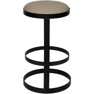 Noir Furniture Dior Bar Stool, Black Steel-Noir Furniture-Blue Hand Home